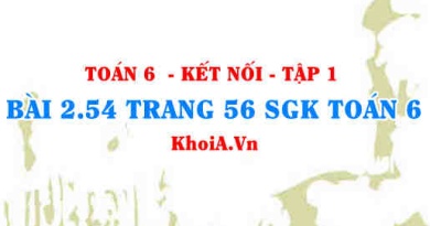 Bài 2.54 trang 56 SGK Toán 6 tập 1 Kết nối tri thức